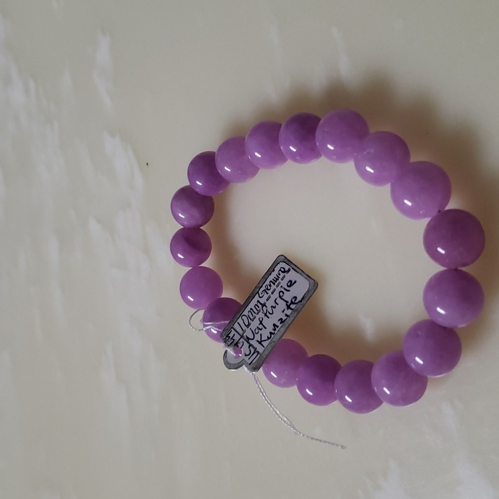 Genuine purple pink Kunzite crystal Qz beads size10mm